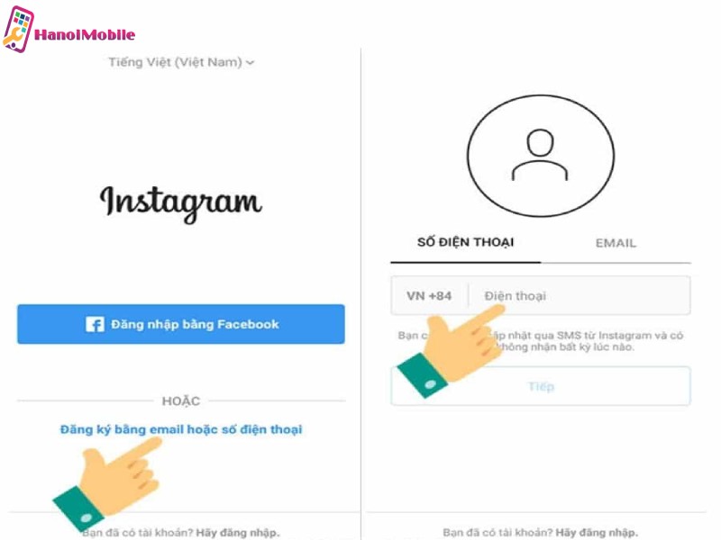 Cách đăng ký tài khoản instagram trên điện thoại